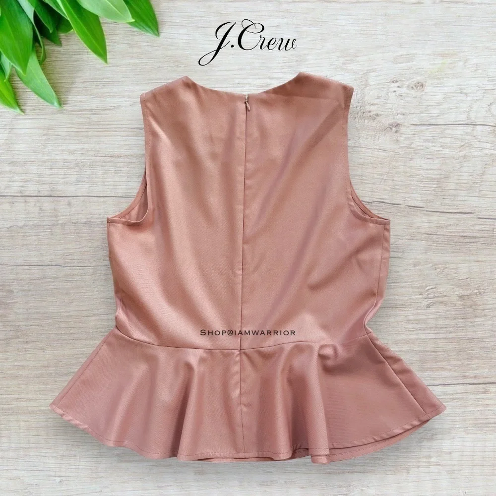 J.Crew NWT rose pink peplum top in super 120s fine wool *shop@iamwarrior